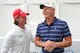 HONG KONG - NOVEMBER 17: Peter Hedblom of Sweden (R) and Kristoffer Broberg of Sweden take part in a Genworth Putts 4 Charity event during the third round of UBS golf tournament the Hong Hong Open at Hong Kong Golf Club on November 17, 2012 in Hong Kong. (Photo by Gareth Gay/Getty Images)