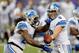 MINNEAPOLIS, MN - NOVEMBER 11: Matthew Stafford #9 of the Detroit Lions hands off the football to Mikel Leshoure #25 during the first quarter of the game against the Detroit Lions on November 11, 2012 at Mall of America Field at the Hubert H. Humphrey Metrodome in Minneapolis, Minnesota. (Photo by Hannah Foslien/Getty Images)