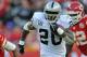 KANSAS CITY, MO - OCTOBER 28: Running back Darren McFadden #20 of the Oakland Raiders rushes for a first down against the Kansas City Chiefs during the fourth quarter on October 28, 2012 at Arrowhead Stadium in Kansas City, Missouri. Oakland defeated Kansas City 26-16. (Photo by Peter Aiken/Getty Images)
