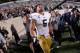 EAST LANSING, MI - SEPTEMBER 15: Manti Te'o #5 of the Notre Dame Fighting Irish reacts after beating the Notre Dame Fighting Irish 20-3 at Spartan Stadium Stadium on September 15, 2012 in East Lansing, Michigan. (Photo by Gregory Shamus/Getty Images)