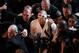 Nov 17, 2012; Montreal, QC, Canada; Georges St-Pierre walks out before his fight against Carlos Condit (not pictured) during their Welterweight title bout at UFC 154 at the Bell Centre. Mandatory Credit: Tom Szczerbowski-US PRESSWIRE