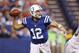 INDIANAPOLIS, IN - NOVEMBER 04: Andrew Luck #12 of the Indianapolis Colts passes the ball against the Miami Dolphins during the game at Lucas Oil Stadium on November 4, 2012 in Indianapolis, Indiana. The Colts won 23-20. (Photo by Joe Robbins/Getty Images)