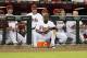 PHOENIX, AZ - OCTOBER 02: Justin Upton #10 of the Arizona Diamondbacks watches from the dugout during the MLB game against the Colorado Rockies at Chase Field on October 2, 2012 in Phoenix, Arizona. The Diamondbacks defeated the Rockies 5-3. (Photo by Christian Petersen/Getty Images)