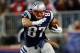 FOXBORO, MA - NOVEMBER 18: Rob Gronkowski #87 of the New England Patriots attempts to run through a tackle after catching a pass against the Indianapolis Colts during the game on November 18, 2012 at Gillette Stadium in Foxboro, Massachusetts. (Photo by Jared Wickerham/Getty Images)