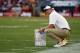 LOS ANGELES, CA - OCTOBER 20: USC Trojans head coach Lane Kiffin looks on against the Colorado Buffaloes at Los Angeles Memorial Coliseum on October 20, 2012 in Los Angeles, California. (Photo by Jeff Gross/Getty Images)