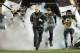 Nov 17, 2012; Nashville, TN, USA; Vanderbilt Commodores head coach James Franklin runs onto the field before a game against the Tennessee Volunteers at Vanderbilt Stadium. The Commodores beat the Volunteers 41-18. Mandatory credit: Don McPeak-US Presswire