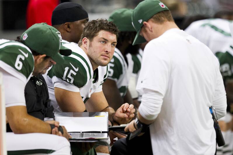 Tim Tebow Jets Win Over Rams Will Keep Backup Qb On Bench For