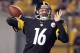 PITTSBURGH, PA - AUGUST 19: Charlie Batch #16 of the Pittsburgh Steelers drops back to pass against the Indianapolis Colts during the game on August 19, 2012 at Heinz Field in Pittsburgh, Pennsylvania. (Photo by Justin K. Aller/Getty Images)