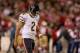 SAN FRANCISCO, CA - NOVEMBER 19: Jason Campbell #2 of the Chicago Bears walks off the field after the Bears lost the ball on downs during their game against the San Francisco 49ers at Candlestick Park on November 19, 2012 in San Francisco, California. (Photo by Ezra Shaw/Getty Images)