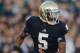 SOUTH BEND, IN - NOVEMBER 17: Everett Golson #5 of the Notre Dame Fighting Irish rolls out against the Wake Forest Demon Deacons at Notre Dame Stadium on November 17, 2012 in South Bend, Indiana. Notre Dame defeated Wake Forest 38-0. (Photo by Jonathan Daniel/Getty Images)