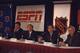 25 Aug 1998: NHL Commissioner Gary Bettman (C) with Roger Iger of ABC and Steve Bornstein of ESPN (R) during the ESPN/NHL contract signing in New York, New York. Mandatory Credit: Al Bello /Allsport