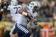 SOUTH BEND, IN - OCTOBER 20: Iona Pritchard #5 of the BYU Cougars runs against the Notre Dame Fighting Irish at Notre Dame Stadium on October 20, 2012 in South Bend, Indiana. Notre Dame defeated BYU 17-14. (Photo by Jonathan Daniel/Getty Images)