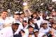 Dec 11, 2011; Hoover, AL, USA; North Carolina Tar Heels celebrate after winning the NCAA Soccer Championship against the UNC Charlotte 49ers at Regions Park. The Tar Heels defeated the 49ners 1-0 to win the championship. Mandatory Credit: Marvin Gentry-US PRESSWIRE