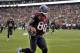 Nov 18, 2012; Houston, TX, USA; Houston Texans wide receiver Andre Johnson (80) scores a game winning touchdown against the Jacksonville Jaguars in overtime at Reliant Stadium. The Texans defeated the Jaguars 43-37. Mandatory Credit: Brett Davis-US PRESSWIRE