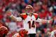 KANSAS CITY, MO - NOVEMBER 18: Quarterback Andy Dalton #14 of the Cincinnati Bengals calls a play during the game against the Kansas City Chiefs at Arrowhead Stadium on November 18, 2012 in Kansas City, Missouri. (Photo by Jamie Squire/Getty Images)