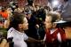 AUBURN, AL - NOVEMBER 26: Head coach Nick Saban of the Alabama Crimson Tide shakes hands with head coach Gene Chizik of the Auburn Tigers after the Crimson Tide's 42-14 win at Jordan-Hare Stadium on November 26, 2011 in Auburn, Alabama. (Photo by Kevin C. Cox/Getty Images)