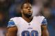 CHICAGO, IL - OCTOBER 22: Ndamukong Suh #90 of the Detroit Lions participates in warm-ups before a game against the Chicago Bears at Soldier Field on October 22, 2012 in Chicago, Illinois. The Bears defeated the Lions 13-7. (Photo by Jonathan Daniel/Getty Images)