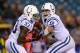 JACKSONVILLE, FL - NOVEMBER 08: Andrew Luck #12 of the Indianapolis Colts hands off to Vick Ballard #33 during a game against the Jacksonville Jaguars at EverBank Field on November 8, 2012 in Jacksonville, Florida. (Photo by Mike Ehrmann/Getty Images)
