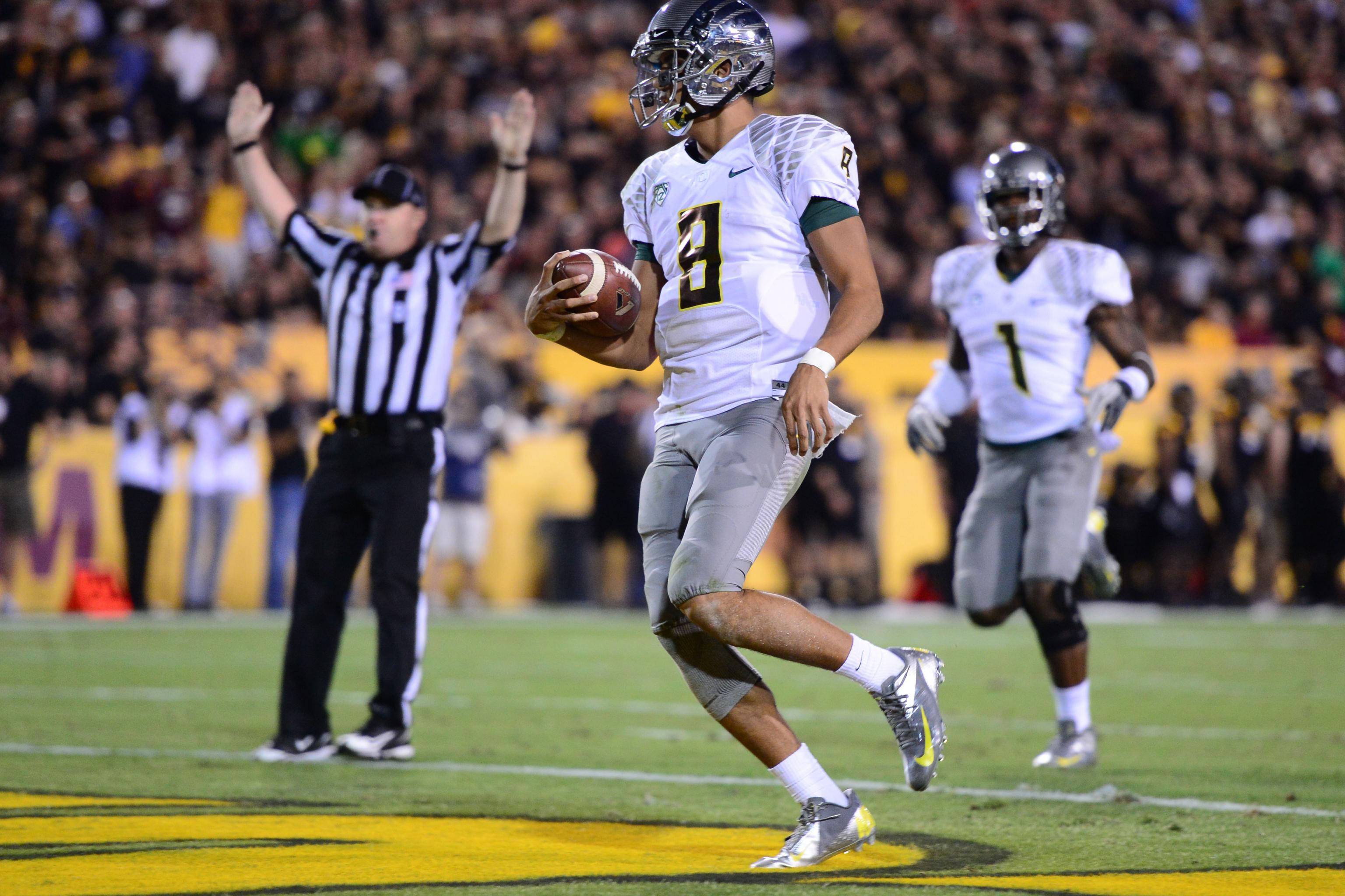 Oregon's Marcus Mariota not expected to be in Ducks' seniors ceremony – The  Denver Post