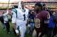 LANDOVER, MD - NOVEMBER 04: Quarterback Cam Newton #1 of the Carolina Panthers and quarterback Robert Griffin III #10 of the Washington Redskins talk following the Panthers 21-13 win at FedExField on November 4, 2012 in Landover, Maryland. (Photo by Rob Carr/Getty Images)