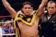 19 Jun 1993: Hector Camacho raises his amrs in the air at his fight against Tom Alexander. Mandatory Credit: Holly Stein /Allsport