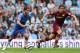 BIRMINGHAM, ENGLAND - AUGUST 12: Juan Mata of Chelsea moves away from Stefan Savic (R) during the FA Community Shield match between Manchester City and Chelsea at Villa Park on August 12, 2012 in Birmingham, England. (Photo by David Rogers/Getty Images)