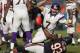 CHICAGO, IL - NOVEMBER 25: Nate Collins #93 of the Chicago Bears pulls down Christian Ponder #7 of the Minnesota Vikings at Soldier Field on November 25, 2012 in Chicago, Illinois. The Bears defeated the Vikings 28-10. (Photo by Jonathan Daniel/Getty Images)