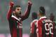 MILAN, ITALY - NOVEMBER 25: Antonio Nocerino of AC Milan celebrates victory at the end of the Serie A match between AC Milan and Juventus FC at San Siro Stadium on November 25, 2012 in Milan, Italy. (Photo by Marco Luzzani/Getty Images)