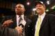 BOSTON - JUNE 17: Head coach Doc Rivers and Executive Director of Basketball Operations Danny Ainge of the Boston Celtics celebrate after defeating the Los Angeles Lakers in Game Six of the 2008 NBA Finals on June 17, 2008 at TD Banknorth Garden in Boston, Massachusetts. NOTE TO USER: User expressly acknowledges and agrees that, by downloading and/or using this Photograph, user is consenting to the terms and conditions of the Getty Images License Agreement. (Photo by Elsa/Getty Images)