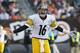 CLEVELAND, OH - NOVEMBER 25: Quarterback Charlie Batch #16 of the Pittsburgh Steelers argues a call during the second half against the Cleveland Browns at Cleveland Browns Stadium on November 25, 2012 in Cleveland, Ohio. The Browns defeated the Steelers 20-14. (Photo by Jason Miller/Getty Images)
