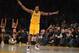 LOS ANGELES, CA - NOVEMBER 13: Antawn Jamison #4 of the Los Angeles Lakers celebrates his basket during the game against the San Antonio Spurs at Staples Center on November 13, 2012 in Los Angeles, California. The Spurs would win 84-82. NOTE TO USER: User expressly acknowledges and agrees that, by downloading and or using this photograph, User is consenting to the terms and conditions of the Getty Images License Agreement. (Photo by Harry How/Getty Images)