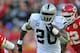 KANSAS CITY, MO - OCTOBER 28: Running back Darren McFadden #20 of the Oakland Raiders rushes for a first down against the Kansas City Chiefs during the fourth quarter on October 28, 2012 at Arrowhead Stadium in Kansas City, Missouri. Oakland defeated Kansas City 26-16. (Photo by Peter Aiken/Getty Images)