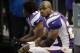 MINNEAPOLIS, MN - NOVEMBER 11: Adrian Peterson #28 of the Minnesota Vikings looks on during the game against the Detroit Lions on November 11, 2012 at Mall of America Field at the Hubert H. Humphrey Metrodome in Minneapolis, Minnesota. (Photo by Hannah Foslien/Getty Images)