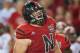 LINCOLN, NE - SEPTEMBER 29: Defensive tackle Baker Steinkuhler #55 of the Nebraska Cornhuskers celebrates a tackle against the Wisconsin Badgers during their game at Memorial Stadium on September 29, 2012 in Lincoln, Nebraska. Nebraska won 30-27. (Photo by Eric Francis/Getty Images)