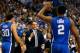 ATLANTA, GA - NOVEMBER 13: Head coach Mike Krzyzewski of the Duke Blue Devils reacts to his players against the Kentucky Wildcats during the 2012 State Farm Champions Classic at Georgia Dome on November 13, 2012 in Atlanta, Georgia. (Photo by Kevin C. Cox/Getty Images)