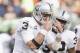 CINCINNATI, OH - NOVEMBER 25: Carson Palmer #3 of the Oakland Raiders tries to communicate to his teammates during the game against the Cincinnati Bengals at Paul Brown Stadium on November 25, 2012 in Cincinnati, Ohio. The Bengals defeated the Bengals 34-10. (Photo by John Grieshop/Getty Images)
