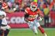 KANSAS CITY, MO - NOVEMBER 25: Running back Jamaal Charles #25 of the Kansas City Chiefs rushes up field against the Denver Broncos during the second half on November 25, 2012 at Arrowhead Stadium in Kansas City, Missouri. Denver defeated Kansas City 17-9. (Photo by Peter Aiken/Getty Images)