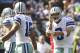 SEATTLE, WA - SEPTEMBER 16: Quarterback Tony Romo #9 of the Dallas Cowboys shouts instructions to Miles Austin #19 during a game against the Seattle Seahawks at CenturyLink Field on September 16, 2012 in Seattle, Washington. Seattle won the game 27-7. (Photo by Stephen Brashear/Getty Images)