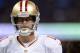 November 25, 2012; New Orleans, LA, USA; San Francisco 49ers quarterback Alex Smith (11) paces the sidelines during first quarter of their game against the New Orleans Saints at the Mercedes-Benz Superdome. San Francisco 49ers quarterback Colin Kaepernick (7) started the game instead of Smith. Mandatory Credit: John David Mercer-US PRESSWIRE