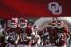 NORMAN, OK - NOVEMBER 24: The Oklahoma Sooners take the field before the game against the Oklahoma State Cowboys November 24, 2012 at Gaylord Family-Oklahoma Memorial Stadium in Norman, Oklahoma. Oklahoma defeated Oklahoma State 51-48 in overtime. (Photo by Brett Deering/Getty Images)