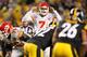 PITTSBURGH, PA - NOVEMBER 12: Matt Cassel #7 of the Kansas City Chiefs signals his teammates during a third quarter play while playing the Pittsburgh Steelers at Heinz Field on November 12, 2012 in Pittsburgh, Pennsylvania. (Photo by Gregory Shamus/Getty Images)