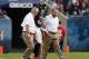CHICAGO, IL - NOVEMBER 25: Matt Forte #22 of the Chicago Bears is helped off of the field after an injury against the Minnesota Vikings at Soldier Field on November 25, 2012 in Chicago, Illinois. The Bears defeated the Vikings 28-10. (Photo by Jonathan Daniel/Getty Images)