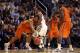 PHOENIX, AZ - MARCH 22: Bradley Beal #23 of the Florida Gators drives into Todd Mayo #4 of the Marquette Golden Eagles during the 2012 NCAA Men's Basketball West Regional Semifinal game at US Airways Center on March 22, 2012 in Phoenix, Arizona. (Photo by Christian Petersen/Getty Images)