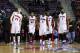 Nov 28, 2012; Auburn Hills, MI, USA; Detroit Pistons point guard Brandon Knight (7) and power forward Charlie Villanueva (31) celebrate during the fourth quarter against the Phoenix Suns at The Palace. Detroit won 117-77. Mandatory Credit: Tim Fuller-US PRESSWIRE
