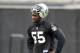 NAPA, CA - AUGUST 01: Rolando McClain #55 of the Oakland Raiders works out during the Raiders training camp at their Napa Valley Training Complex on August 1, 2010 in Napa, California. (Photo by Ezra Shaw/Getty Images)