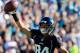 JACKSONVILLE, FL - NOVEMBER 25: Cecil Shorts III #84 of the Jacksonville Jaguars celebrates following a touchdown during the game against the Tennessee Titans at EverBank Field on November 25, 2012 in Jacksonville, Florida. (Photo by Sam Greenwood/Getty Images)