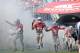 Sept. 8, 2012; Pullman, WA, USA; Washington State Cougars cornerback Tracy Clark (27) leads the football team out of the tunnel before a game against the Eastern Washington Eagles at Martin Stadium. Mandatory Credit: James Snook-US PRESSWIRE