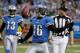DETROIT, MI - NOVEMBER 20: Titus Young #16 of the Detroit Lions celebrate a second quarter touchdown while playing the Carolina Panthers at Ford Field on November 20, 2011 in Detroit, Michigan. (Photo by Gregory Shamus/Getty Images)