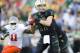 WACO, TX - DECEMBER 1: Nick Florence #11 of the Baylor University Bears throws a pass against the Oklahoma State University Cowboys on December 1, 2012 at Floyd Casey Stadium in Waco, Texas. (Photo by Cooper Neill/Getty Images)