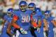 FORT COLLINS, CO - OCTOBER 15: Billy Winn #90 and the Boise State Broncos defense face the Colorado State Rams at Sonny Lubick Field at Hughes Stadium on October 15, 2011 in Fort Collins, Colorado. The Broncos defeated the Rams 63-13. (Photo by Doug Pensinger/Getty Images)